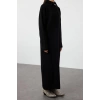 Fashion Comfortable Casual Daily Double Plate Knitwear Stand Collar Long Sleeve Shift Maxi Length Hijab Dress