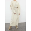 Fashion Regular Casual Daily Single Plate Knitwear Crew Neck Long Sleeve Basic Maxi Length Dress
