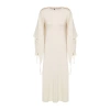 Fashion Regular Casual Daily Single Plate Knitwear Crew Neck Long Sleeve Basic Maxi Length Dress