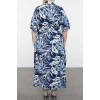 Fashion Comfortable Casual Daily Viscose Woven Shirt Collar Short Sleeve A-Line Maxi Length Plus Size Dress