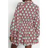 Fashion Regular Beach Casual Voile Woven V Neck Long Sleeve Smock Midi Length Dress
