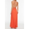 Fashion Casual Beach Daily Jersey Woven V Neck Strappy Sleeve Basic Maxi Length Dress