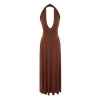 Fashion Regular Beach Daily Jersey Knitted V Neck Strappy Sleeve Shift Maxi Length Dress