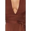 Fashion Regular Beach Daily Jersey Knitted V Neck Strappy Sleeve Shift Maxi Length Dress