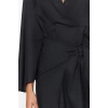 Fashion Regular Beach Daily Flamed Cotton Woven V Neck Long Sleeve Shift Mini Length Dress