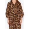 Fashion Regular Beach Casual Voile Woven V Neck Three Quarter Sleeve Shift Maxi Length Dress