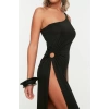 Fashion Slim Beach Casual Jersey Knitted V Neck Strappy Sleeve Shift Maxi Length Dress