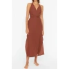 Fashion Regular Beach Casual Crinkle Woven V Neck Strappy Sleeve Shift Mini Length Dress