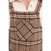 Fashion Fit Casual Daily Flannel Woven Square Collar Strappy Sleeve Vest Mini Length Dress