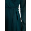 Fashion Fit Day Night Chiffon Woven Double Breasted Long Sleeve Skater Mini Length Dress