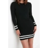 Fashion Slim Casual Daily Single Plate Knitwear Crew Neck Long Sleeve Bodycon Mini Length Dress