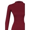 Fashion Slim Casual Daily Regenerated Camisole Woven Stand Collar Long Sleeve Bodycon Mini Length Dress