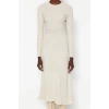 Fashion Slim Casual Daily Single Plate Knitwear Crew Neck Long Sleeve Bodycon Midi Length Dress
