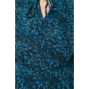Fashion Regular Day Night Chiffon Woven Stand Collar Three Quarter Sleeve Skater Mini Length Dress