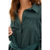 Fashion Regular Casual Daily Flannel Woven Shirt Collar Long Sleeve Shirt Dress Mini Length Dress