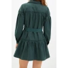 Fashion Regular Casual Daily Flannel Woven Shirt Collar Long Sleeve Shirt Dress Mini Length Dress