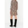 Fashion Regular Casual Daily Polyester Camisole Knitted Double Breasted Three Quarter Sleeve Skater Mini Length Dress