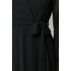 Moda Regular Casual Günlük Şifon Dokuma Kruvaze Uzun Kol A-Line Mini Boy Elbise