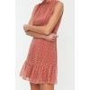 Fashion Regular Casual Daily Chiffon Woven Stand Collar Sleeveless Sleeve A-Line Mini Length Dress
