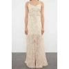 Fashion Regular Day Night Chiffon Woven V Neck Strap Sleeve A-Line Maxi Length Dress