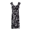 Fashion Regular Casual Daily Shally Woven Square Neck Sleeveless Sleeve A-Line Midi Length Dress