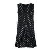 Fashion Casual Daily Polyester Camisole Knitted Crew Neck Sleeveless Sleeveless Ruffle Mini Dress