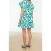 Fashion Regular Casual Daily Poplin Woven Crew Neck Short Sleeve Shift Mini Length Dress