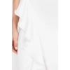 Fashion Fit Graduation Prom Finike Woven Halter Neck Sleeveless Wrap Midi Length Dress