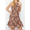 Fashion Regular Casual Daily Chiffon Woven Halter Neck Sleeveless Sleeve A-Line Mini Length Dress