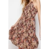 Fashion Regular Casual Daily Chiffon Woven Halter Neck Sleeveless Sleeve A-Line Mini Length Dress