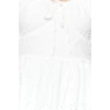 Fashion Regular Casual Daily Brode Woven Heart Neck Short Sleeve Skater Mini Length Dress