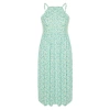 Fashion Slim Casual Daily Crepe Knit Square Neck Strappy Sleeve Skater Midi Length Plus Size Dress