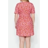 Fashion Fit Casual Daily Camisole Knitted Double Breasted Short Sleeve Skater Mini Length Plus Size Dress