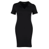 Fashion Fit Casual Daily Camisole Knitted Polo Neck Short Sleeve Bodycon Mini Length Plus Size Dress
