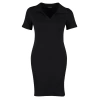 Fashion Fit Casual Daily Camisole Knitted Polo Neck Short Sleeve Bodycon Mini Length Plus Size Dress