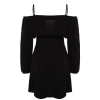 Fashion Comfortable Casual Daily Terrycotton Woven Double Breasted Long Sleeve A-Line Mini Length Plus Size Dress
