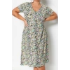 Fashion Slim Casual Daily Camisole Knitted V Neck Short Sleeve A-Line Midi Length Plus Size Dress