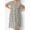 Fashion Slim Casual Daily Camisole Knitted V Neck Short Sleeve A-Line Midi Length Plus Size Dress