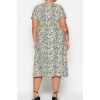 Fashion Slim Casual Daily Camisole Knitted V Neck Short Sleeve A-Line Midi Length Plus Size Dress