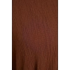 Fashion Regular Casual Daily Crinkle Woven Crew Neck Long Sleeve A-Line Maxi Length Hijab Dress