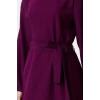 Fashion Regular Casual Daily Crinkle Woven Crew Neck Long Sleeve A-Line Maxi Length Hijab Dress