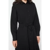 Fashion Regular Casual Daily Terrycotton Woven Crew Neck Long Sleeve A-Line Maxi Length Hijab Dress