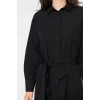 Fashion Regular Casual Daily Terrycotton Woven Crew Neck Long Sleeve A-Line Maxi Length Hijab Dress