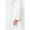 Fashion Regular Casual Daily Terrycotton Woven Crew Neck Long Sleeve A-Line Maxi Length Hijab Dress