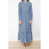 Moda Regular Casual Daily Lilyum Woven Shirt Collar Long Sleeve A-Line Maxi Length Hijab Dress