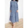 Moda Regular Casual Daily Lilyum Woven Shirt Collar Long Sleeve A-Line Maxi Length Hijab Dress