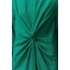 Fashion Regular Casual Daily Crinkle Woven Shirt Collar Long Sleeve Shift Maxi Length Hijab Dress