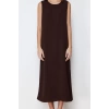 Fashion Regular Casual Daily Aerobin Woven Crew Neck Sleeveless Sleeve Shift Maxi Length Hijab Dress