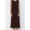 Fashion Regular Casual Daily Aerobin Woven Crew Neck Sleeveless Sleeve Shift Maxi Length Hijab Dress