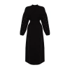 Moda Regular Casual Daily Lilyum Woven Crew Neck Long Sleeve A-Line Maxi Length Hijab Dress